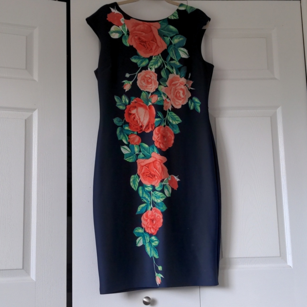 Blue floral dress